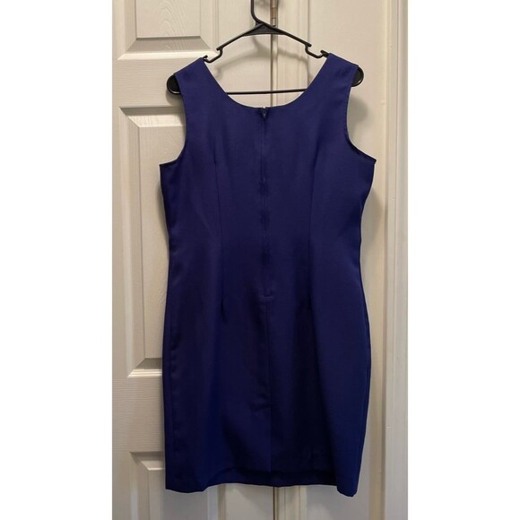 Vintage Carla Jane Sapphire Blue Dress &‎ Topcoat Set 2 Piece Women's Size 14 - Picture 6 of 12